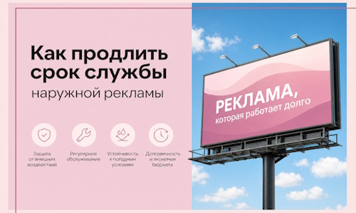 Как продлить срок службы наружной рекламы в  Бирске